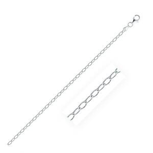 Unbranded 40453-18 Rhodium Plated 2.5mm Sterling Silver Rolo Style Cha