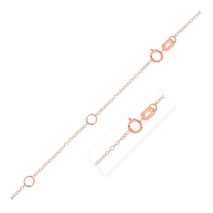 Unbranded 73920-18 Double Extendable Piatto Chain In 14k Rose Gold (1.
