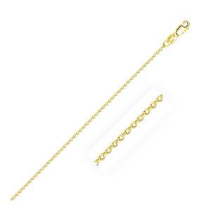 Unbranded 76536-16 14k Yellow Gold Diamond Cut Cable Link Chain 1.1mm 