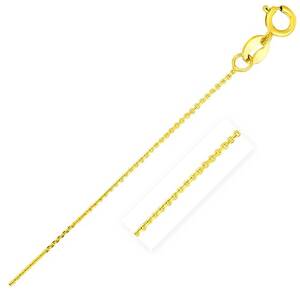 Unbranded 76063-16 14k Yellow Gold Diamond Cut Cable Link Chain 0.7mm 