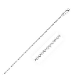 Unbranded 66153-20 14k White Gold Diamond Cut Cable Link Chain 1.4mm S
