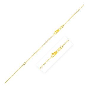 Unbranded 52084-18 Extendable Cable Chain In 14k Yellow Gold (0.8mm) S
