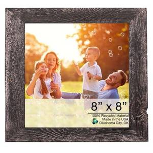 Homeroots.co 380320 11x11 Rustic Smoky Black Picture Frame