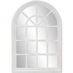 Homeroots.co 383726 White Washed Mirror With Arched Panel Window Desig