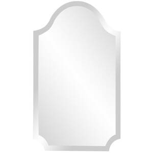Homeroots.co 383711 Minimalist Rectangle Arched Glass Mirror With Beve