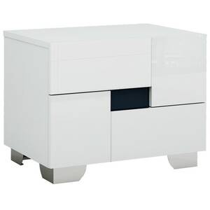 Homeroots.co 329639 18 Superb White High Gloss Nightstand