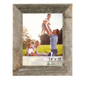 Homeroots.co 380281 17x21 Natural Weathered Grey Picture Frame With Pl