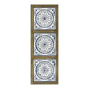 Homeroots.co 373274 Distressed Mykonos Medallion Metal And Wood Wall D