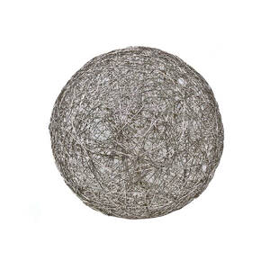 Homeroots.co 373770 12 X 12 X 12 Silver Iron Extra Large Wire Sphere
