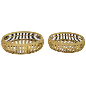 Homeroots.co 373311 S2 Handcrafted Tulum Rattan Trays