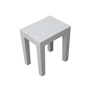 Homeroots.co 376777 Super Sturdy Plastic Shower Stool In White