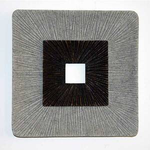 Homeroots.co 274775 Modern Brown And Gray Ribbed Square Wall Art