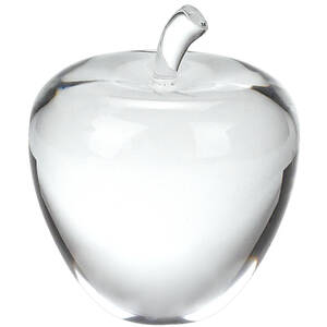 Homeroots.co 375906 Solid Crystal Apple Paperweight