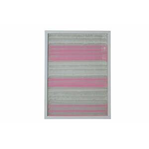 Homeroots.co 342834 Fun White And Pink Stripes Shadow Box Wall Art