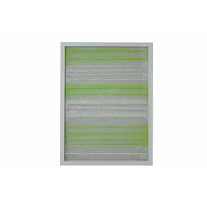 Homeroots.co 342835 Fun White And Green Stripes Shadow Box Wall Art