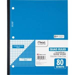 Acco MEA 06497 Mead Quad Wireless Neatbook Notebook - Letter - 80 Shee