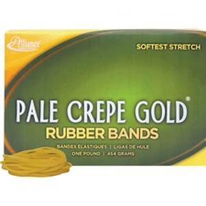 Alliance ALL 20165 20165 Pale Crepe Gold Rubber Bands - Size 16 - Appr
