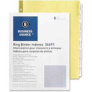 Business BSN 36691 Insertable Tab Indexes - 8 Blank Tab(s) - 8.5 Divid
