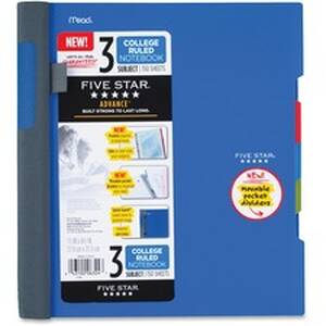 Acco MEA 06324 Mead College Ruled Subject Notebooks - 150 Pages - Spir
