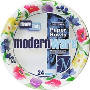 Ajm AJM DB20MW012 Modernware Designer Paper Bowls - - Paper - Disposab