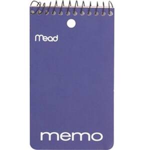 Acco MEA 45354 Mead Wirebound Memo Book - 60 Sheets - Wire Bound - 15 
