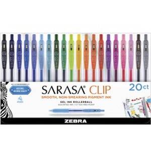 Zebra ZEB 47220 Pen Sarasa Clip Gel Ink Rollerball Pens - Medium Pen P