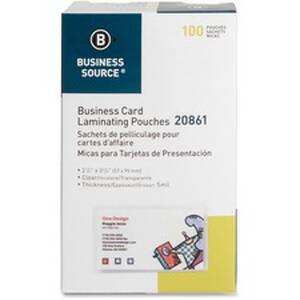 Business BSN 20861 5 Mil Business Card Laminating Pouches - Laminating