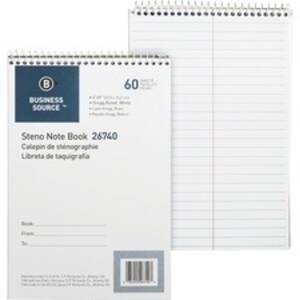 Business BSN 26740 Steno Notebook - 60 Sheets - Wire Bound - Gregg Rul