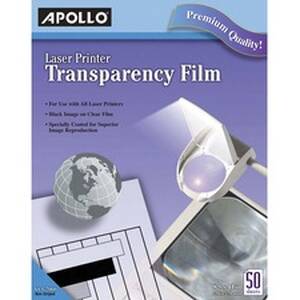 Acco APO CG7060 Apollo Laser, Inkjet Transparency Film - Clear - 50  B