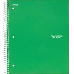 Acco MEA 72067 Five Star College Ruled 3 - Subject Notebook - Letter -
