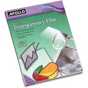 Acco APO WO100CB Apollo Write-on Transparency Film - Clear - Letter - 