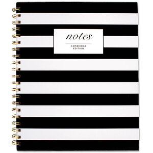 Mead 59010 Notebook,stripes,hrdcv,bk