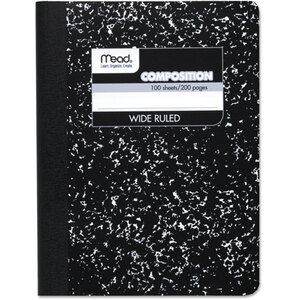 Mead 09910 Notebook,9.75x7.5,100,bk