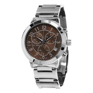 Calvin K8727176 Men's  'continual' Brown Dial Stainless Steel Chronogr