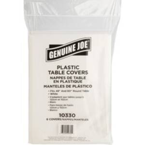 Genuine GJO 10330 Joe Plastic Round Tablecovers - 84 Diameter - Plasti