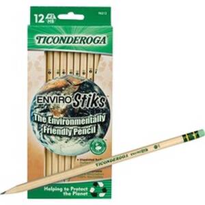 Dixon DIX 96212 Ticonderoga Envirostik Wood Pencils - 2 Lead - Black L