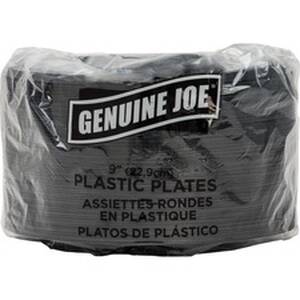 Genuine GJO 10429 Joe Round Plastic Black Plates - - Plastic - Black -