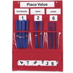 Learning LRN LER2416 Countingplace Value Pocket Chart - 13 Width - Red