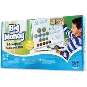 Educational EII 3063 Big Money Magnetic Coinsbills - Themesubject: Lea