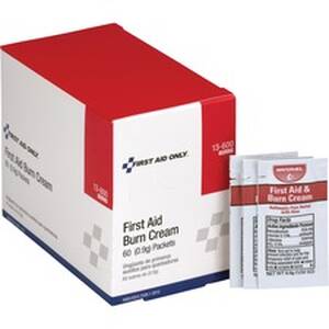First FAO 13600 First Aid Only Burn Cream Packets - For Burn, Cut, Scr