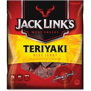 Jack JCK 87635 Jack Link's Teryiaki Beef Jerky Snacks - Teriyakibag - 