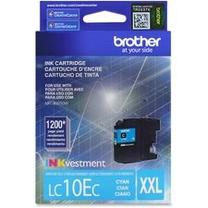 Original Brother LC10EC Inkvestment Super High Yield Cyan Ink Cartridg