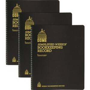 Dome DOM 600BD Dome Bookkeeping Record Book - 128 Sheet(s) - Wire Boun