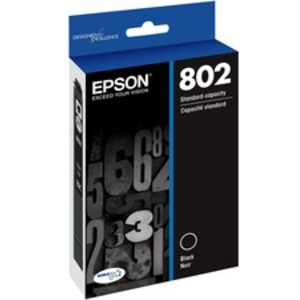 Epson T802120-S Durabrite Ultra 802 Ink Cartridge - Black - Inkjet - 1