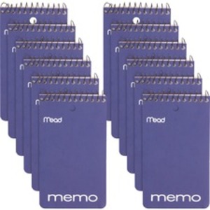 Mead MEA 45354PK Mead Wirebound Memo Book - 60 Sheets - 120 Pages - Wi
