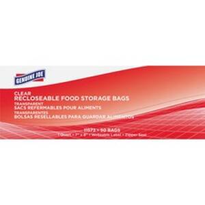 Genuine GJO 11573 Joe Food Storage Bags - 1 Quart - 1.75 Mil (44 Micro