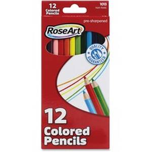 Mattel RAI DFB59 Roseart Pre-sharpened 12 Colored Pencils - Assorted L