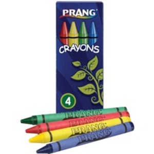 Dixon DIX X150 Prang Crayons - Green, Red, Yellow, Blue - 4  Pack
