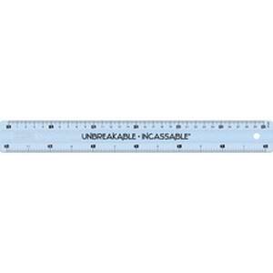 Helix HLX 245649 Unbreakable Ruler - 10 Length - Imperial, Metric Meas