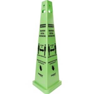 Impact IMP 9140SM Trivu Social Distancing 3 Sided Safety Cone - 1 Each